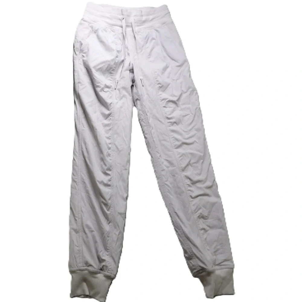 Lululemon Dance Studio Lined Jogger Pants Fitness Sweatpants Nylon Women 0 White